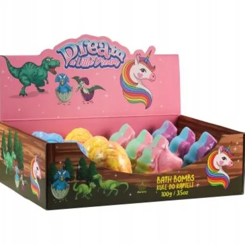 AURORA Kula musująca Dino/Jednorożec 100g mix