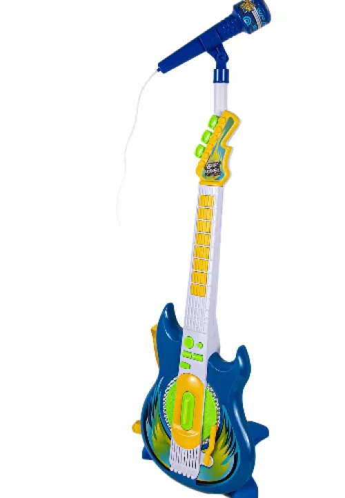 OL IMPORT GITARA ELEKTRYCZNA DLA DZIECI, STATYW Z MIKROFONEM