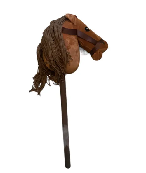 GŁOWA KONIA Z GRZYWĄ NA KIJU HOBBY HORSE DŹWIĘK PLUSZOWY
