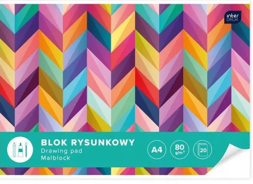 INTERDRUK BLOK RYSUNKOWY A4 20 kartek biały