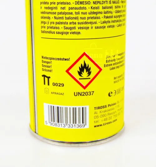 Kartusz gazu Tiross 400ml 227g do kuchenki palnika