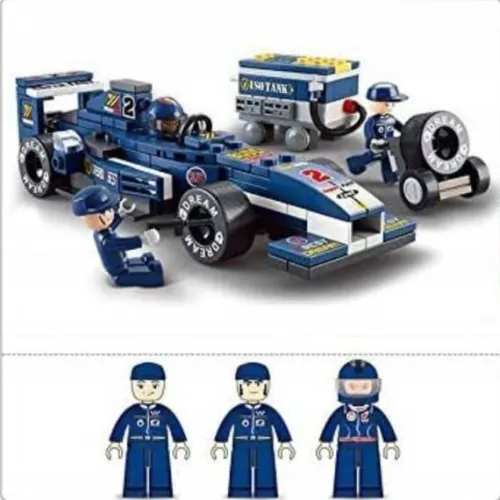 KLOCKI SLUBAN WYŚCIGÓWKA FORMUŁA 1 F1 BOLID RACING TEAM 3 FIGURKI 196 EL.