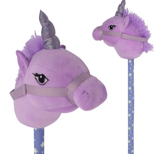 Koń na kiju hobby horse jednorożec fioletowy