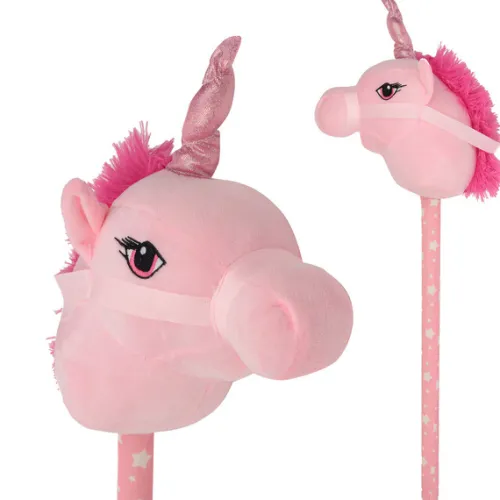 Koń na kiju hobby horse jednorożec różowy