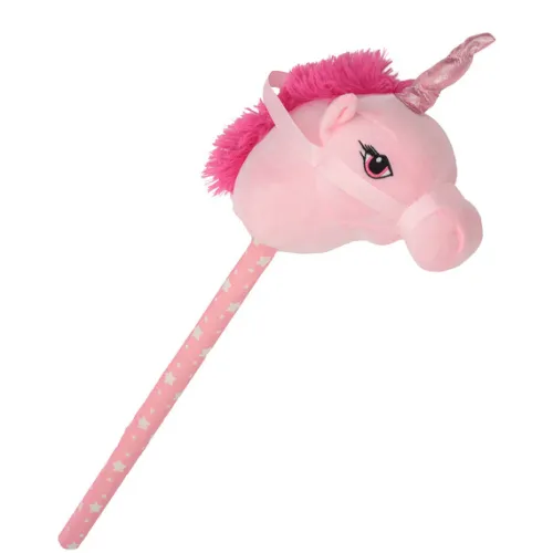 Koń na kiju hobby horse jednorożec różowy