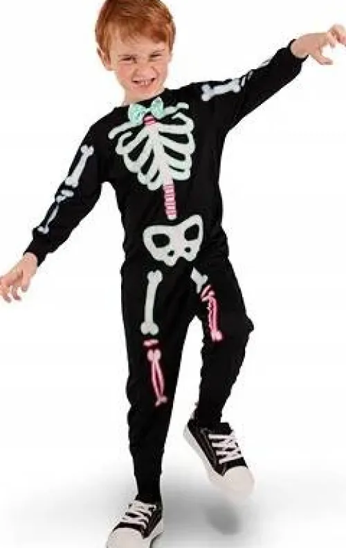 Kostium Strój Kombinezon Szkielet KOŚCIOTRUP Halloween Karnawał 116-128cm