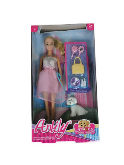 OL IMPORT Lalka Anlily z pieskiem