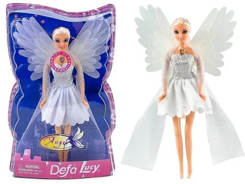 Lalka ze skrzydłami anioła aniołek 30 cm