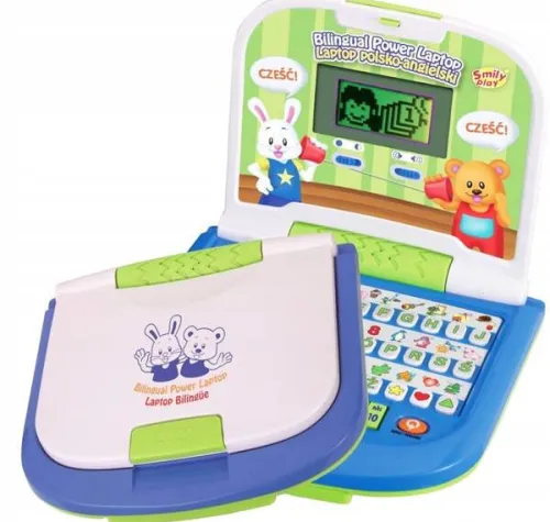 Smily Play LAPTOP DLA DZIECI KOMPUTEREK EDUKACYJNY DWUJĘZYCZNY POL-ANG 3+