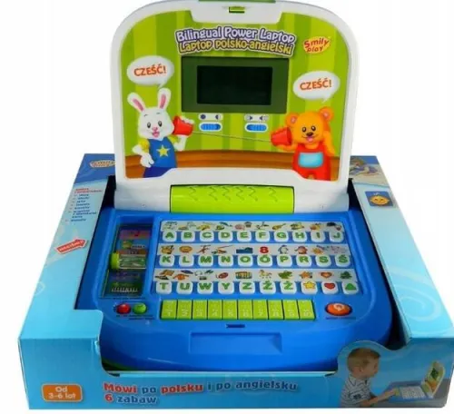 Smily Play LAPTOP DLA DZIECI KOMPUTEREK EDUKACYJNY DWUJĘZYCZNY POL-ANG 3+