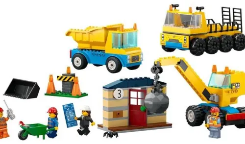LEGO City 60391 Ciężarówki i dźwig z kulą wyburzeniową