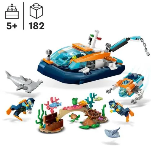 LEGO City 60377 Łódź do nurkowania badacza