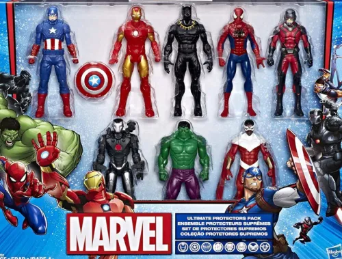 MARVEL AVENGERS ULTIMATE PROTECTION zestaw 8 figurek superbohaterów HULK