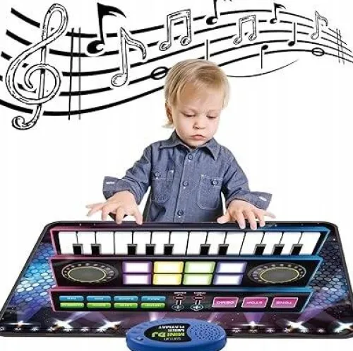MATA MUZYCZNA TAŃCZENIA DLA DZIECI INTERAKTYWNA Pianino Perkusja Mixer DJ