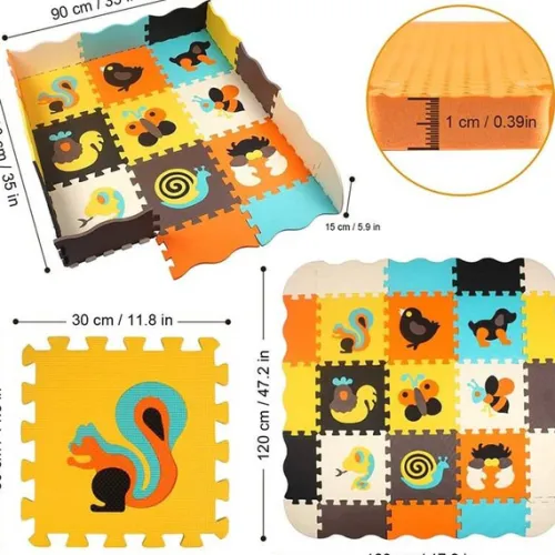 PIANKOWA MATA PUZZLE SKŁADANA DO RACZKOWANIA ZABAWY DLA DZIECI NIEMOWLĄT XL