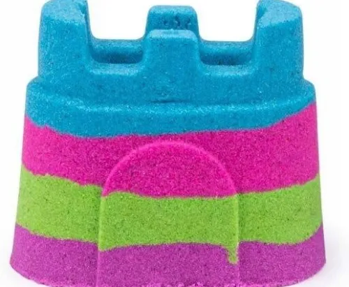 Piasek kinetyczny KINETIC SAND TĘCZOWY dla DZIECI Zamek 141g