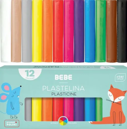 Plastelina szkolna INTERDRUK BB Kids 12 kolorów