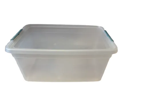 POJEMNIK PLASTIKOWY PUDEŁKO PUDŁO ORGANIZER PRZEZROCZYSTY Z POKRYWĄ 40L