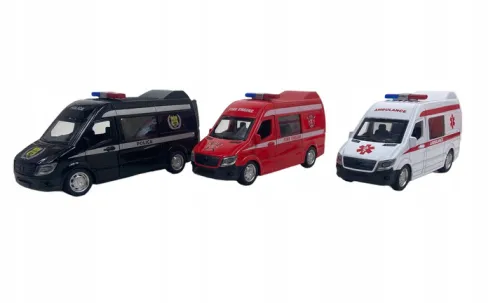Policja straż karetka pojazdy alarmowe zabawka