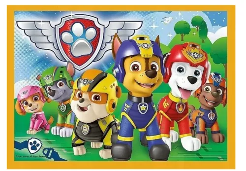Trefl PUZZLE 4w1 PSI PATROL ZAWSZE NA CZAS