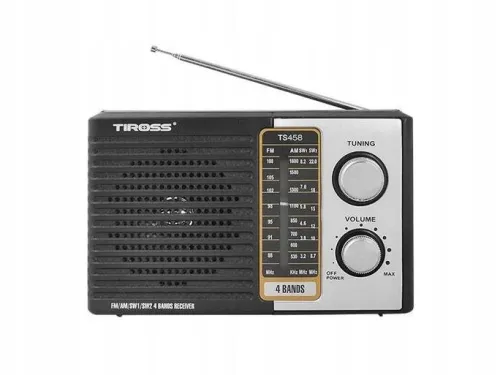 Radio sieciowo-bateryjne AM, FM, SW Tiross TS-458