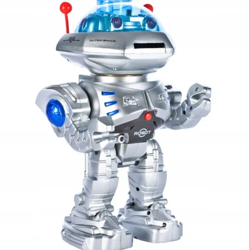 Robot strzelający dyskami na pilota