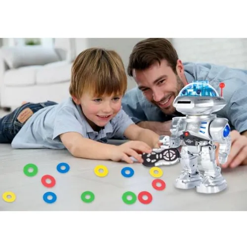 Robot strzelający dyskami na pilota