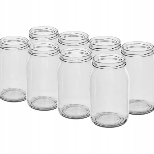 Słoiki szklane przezroczyste 8x900 ml