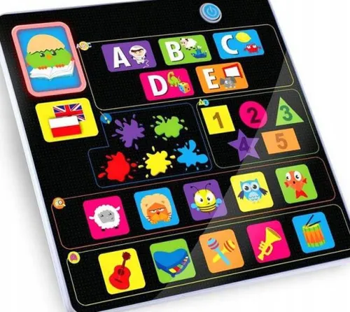 TABLET DOTYKOWY EDUKACYJNY POLSKO-ANGIELSKI SMILY-PLAY