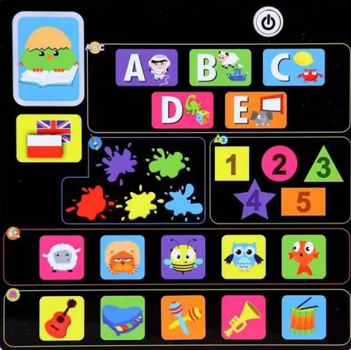 TABLET DOTYKOWY EDUKACYJNY POLSKO-ANGIELSKI SMILY-PLAY