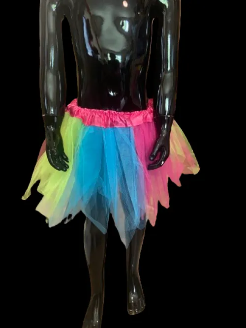 Tiulowa spódniczka tęczowa kostium tutu