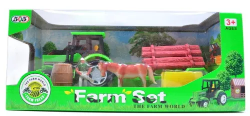 OL IMPORT TRAKTOR Z PRZYCZEPKĄ + FIGURKI