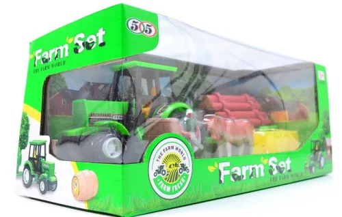 OL IMPORT TRAKTOR Z PRZYCZEPKĄ + FIGURKI