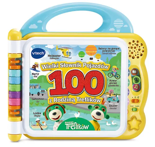 VTECH WIELKI SŁOWNIK POJAZDÓW Z RODZINĄ TREFLIKÓW 61799