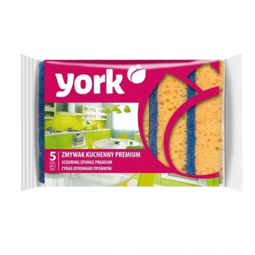 YORK Zmywaki kuchenne porowata gąbka PREMIUM x 5